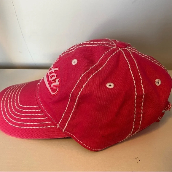 Woman’s Tractor Supply‎ Adjustable Hat Pink with White Stiching - Picture 2 of 7